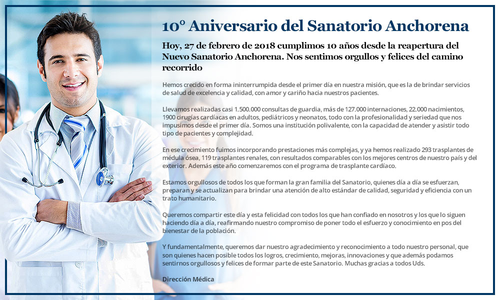 10mo. Aniversario del Sanatorio Anchorena